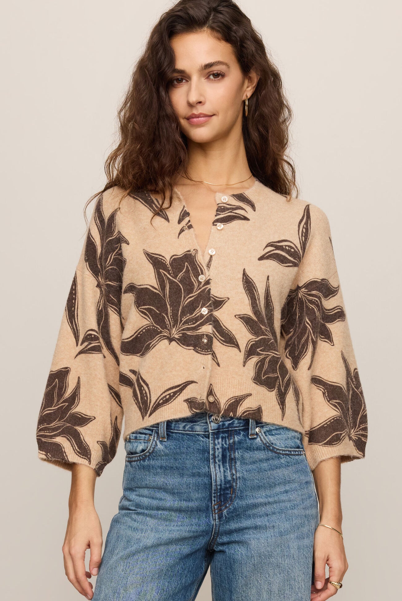 Valor Floral Cardigan-Sweaters-Vixen Collection, Day Spa and Women's Boutique Located in Seattle, Washington