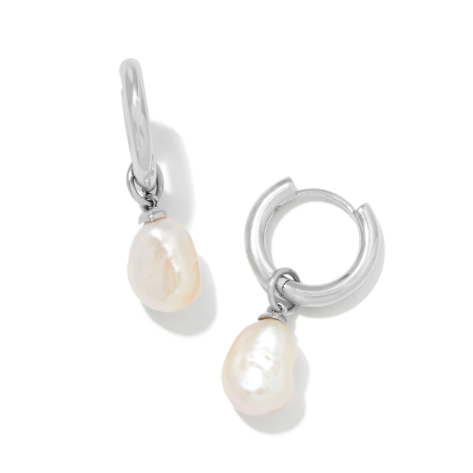 Willa Pearl Huggie Earrings-Earrings-Vixen Collection, Day Spa and Women's Boutique Located in Seattle, Washington