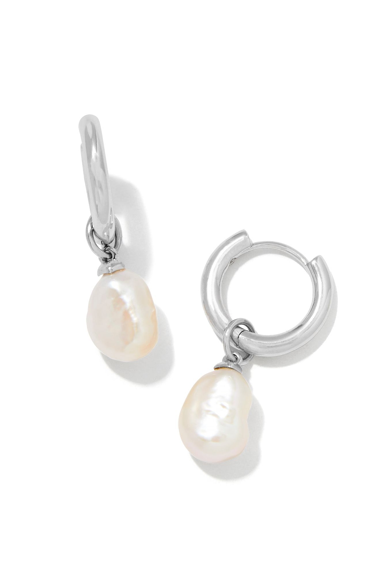 Willa Pearl Huggie Earrings-Earrings-Vixen Collection, Day Spa and Women's Boutique Located in Seattle, Washington