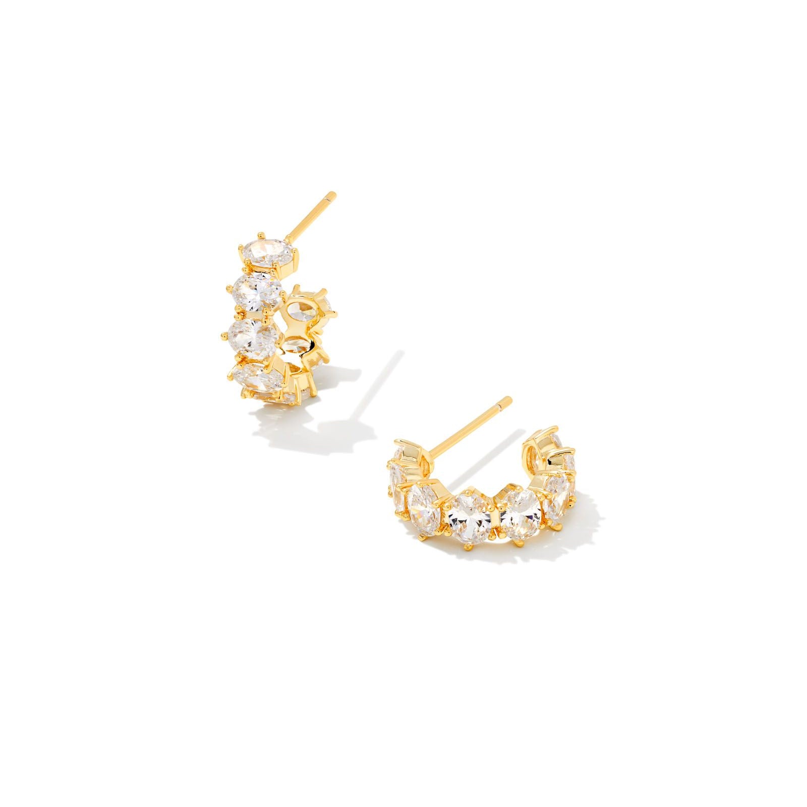 Cailin Crystal Huggie Earrings-Earrings-Vixen Collection, Day Spa and Women's Boutique Located in Seattle, Washington