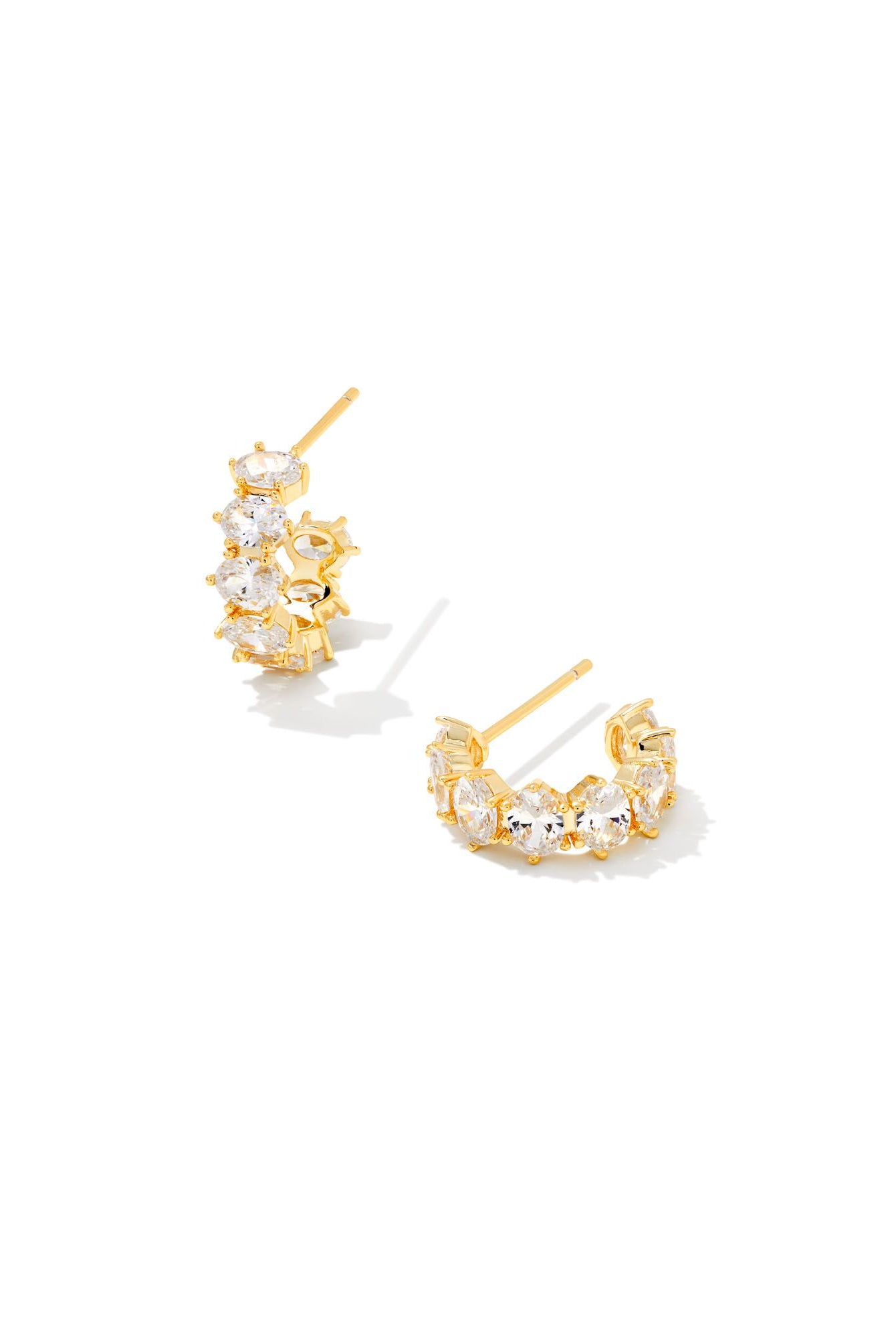 Cailin Crystal Huggie Earrings-Earrings-Vixen Collection, Day Spa and Women's Boutique Located in Seattle, Washington