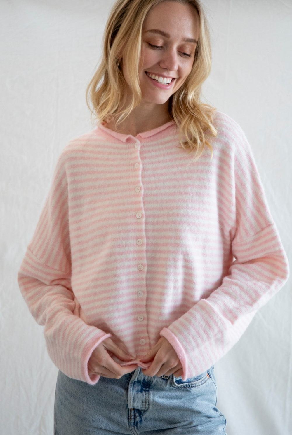 THE Striped Cardigan-Sweaters-Vixen Collection, Day Spa and Women's Boutique Located in Seattle, Washington