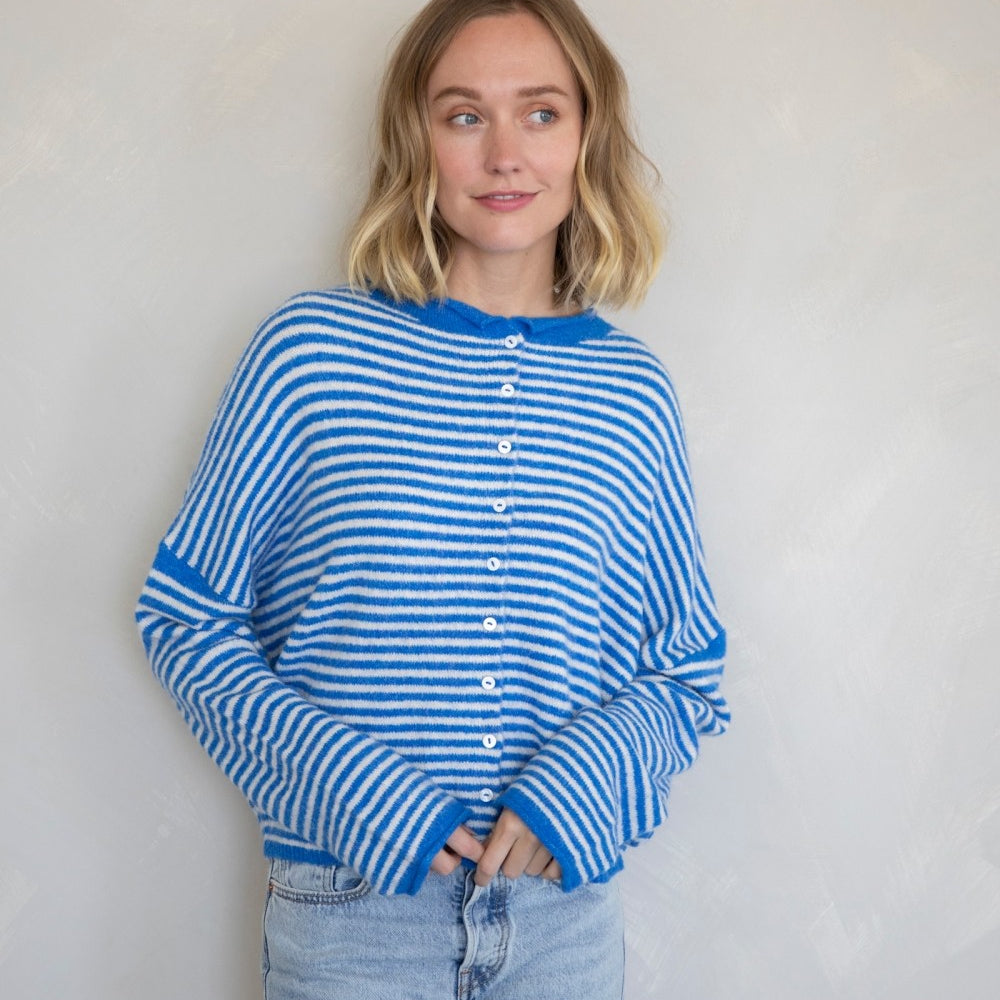 THE Striped Cardigan-Sweaters-Vixen Collection, Day Spa and Women's Boutique Located in Seattle, Washington