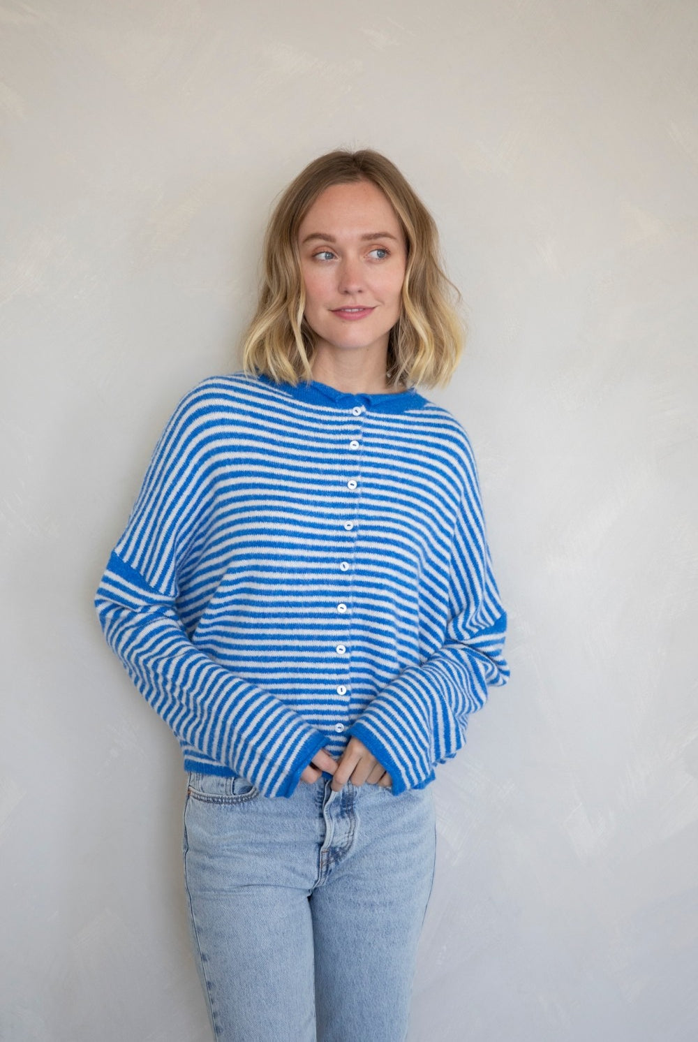 THE Striped Cardigan-Sweaters-Vixen Collection, Day Spa and Women's Boutique Located in Seattle, Washington