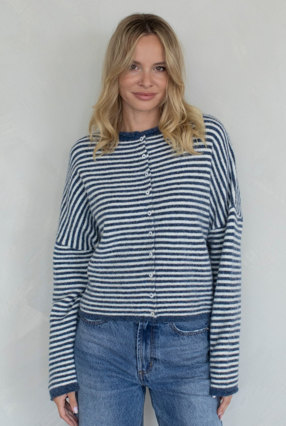 THE Striped Cardigan-Sweaters-Vixen Collection, Day Spa and Women's Boutique Located in Seattle, Washington