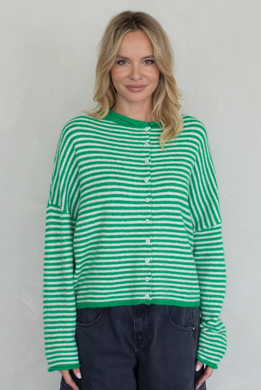 THE Striped Cardigan-Sweaters-Vixen Collection, Day Spa and Women's Boutique Located in Seattle, Washington