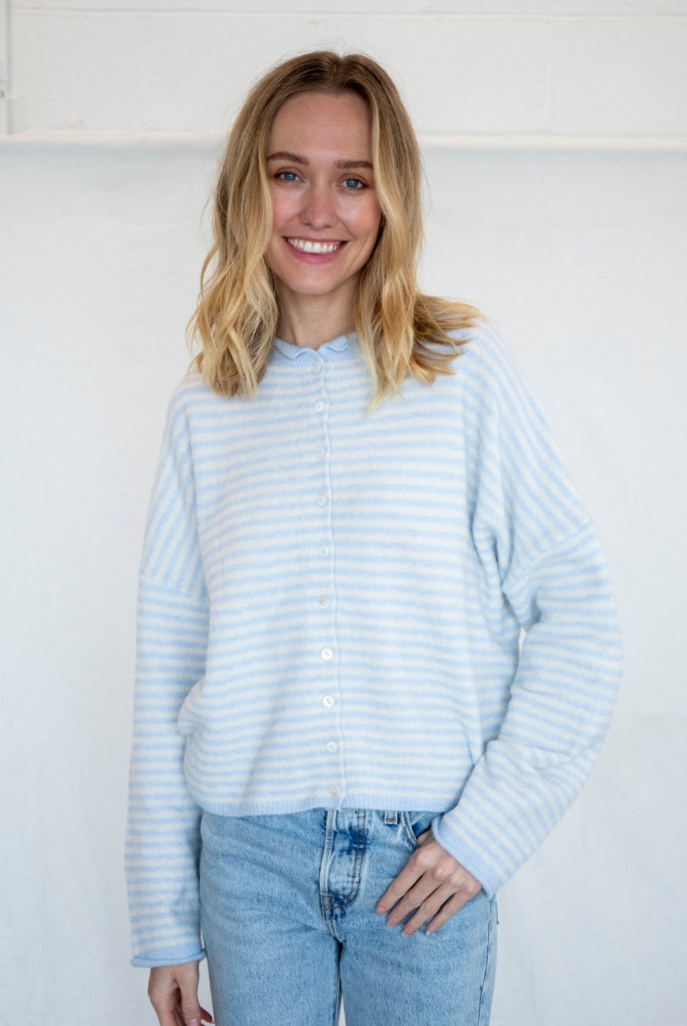 THE Striped Cardigan-Sweaters-Vixen Collection, Day Spa and Women's Boutique Located in Seattle, Washington