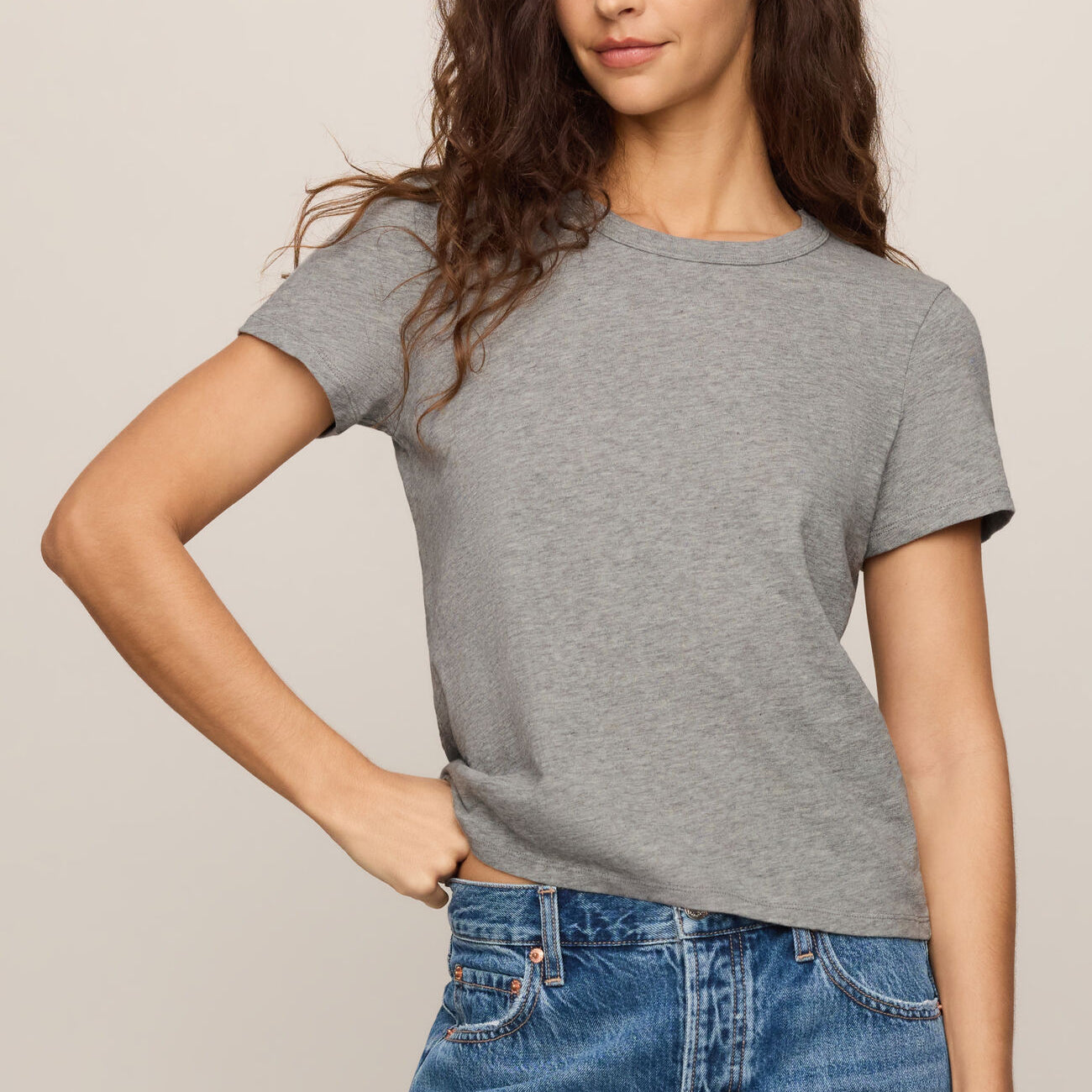 Junie Slub Tee Shirt-Tops-Vixen Collection, Day Spa and Women's Boutique Located in Seattle, Washington