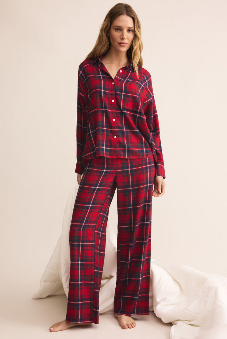 River Plaid Button Up-Long Sleeves-Vixen Collection, Day Spa and Women's Boutique Located in Seattle, Washington