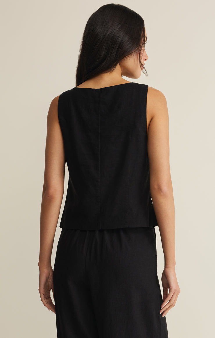 Roman Linen Vest-Tops-Vixen Collection, Day Spa and Women's Boutique Located in Seattle, Washington