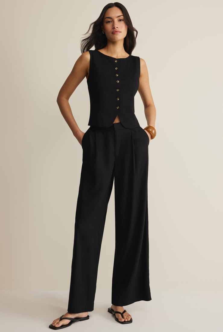Roman Linen Vest-Tops-Vixen Collection, Day Spa and Women's Boutique Located in Seattle, Washington
