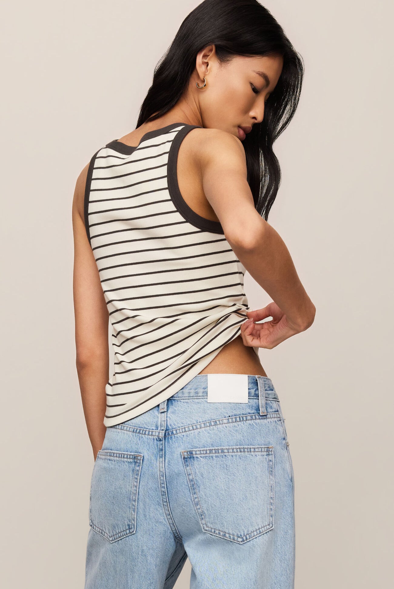 Rowe Striped Scoop Tank-Tank Tops-Vixen Collection, Day Spa and Women's Boutique Located in Seattle, Washington