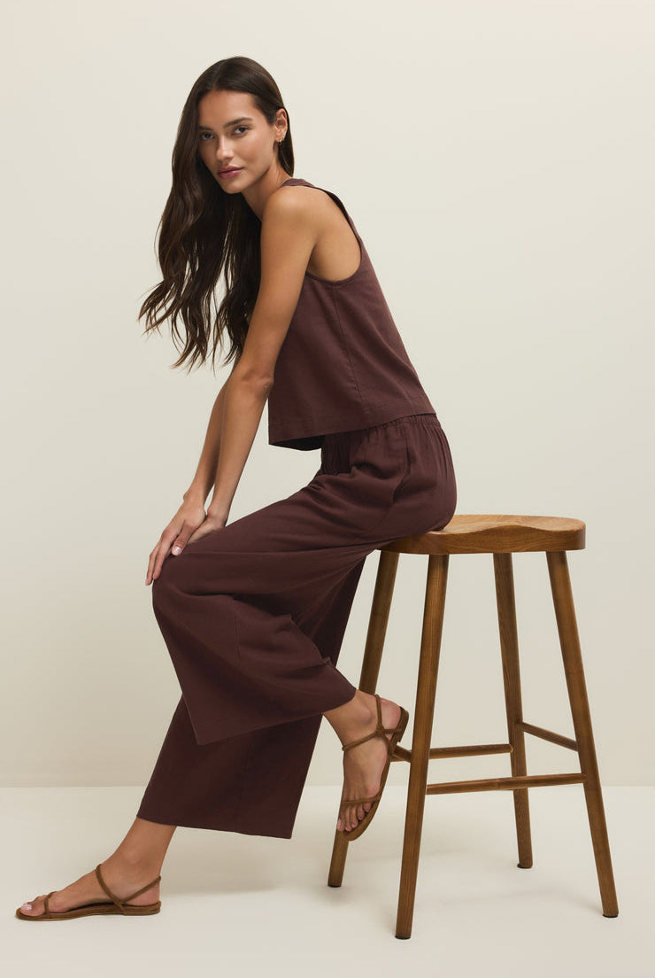Sloane Linen Top-Tank Tops-Vixen Collection, Day Spa and Women's Boutique Located in Seattle, Washington