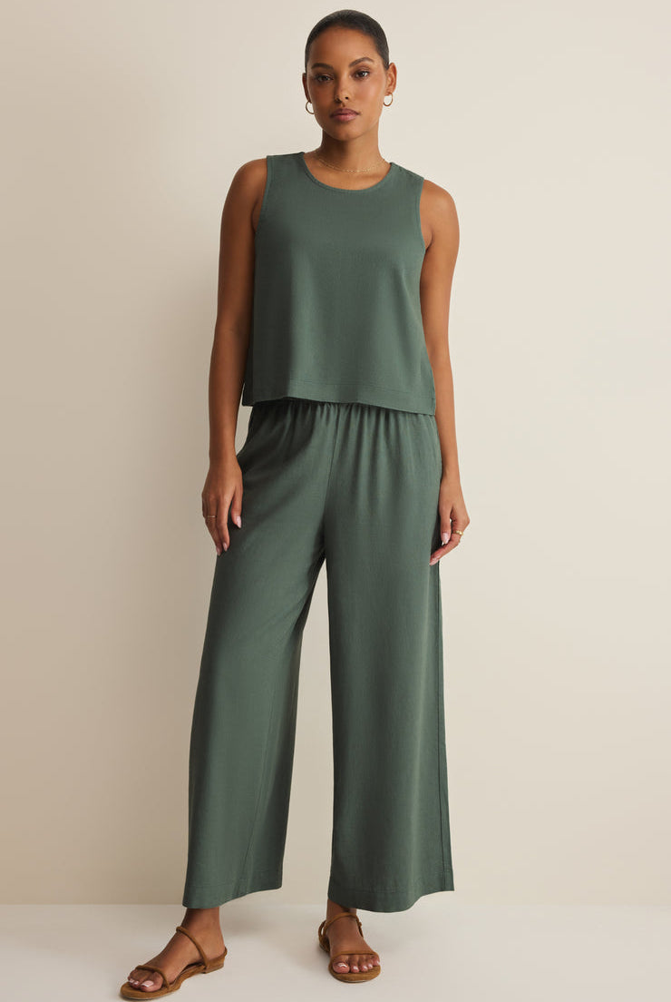 Sloane Linen Top-Tank Tops-Vixen Collection, Day Spa and Women's Boutique Located in Seattle, Washington