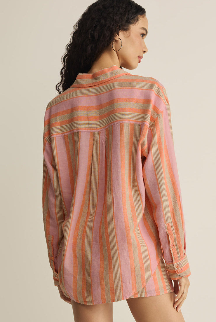 The Perfect Striped Button Up-Tops-Vixen Collection, Day Spa and Women's Boutique Located in Seattle, Washington