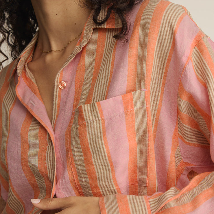 The Perfect Striped Button Up-Tops-Vixen Collection, Day Spa and Women's Boutique Located in Seattle, Washington