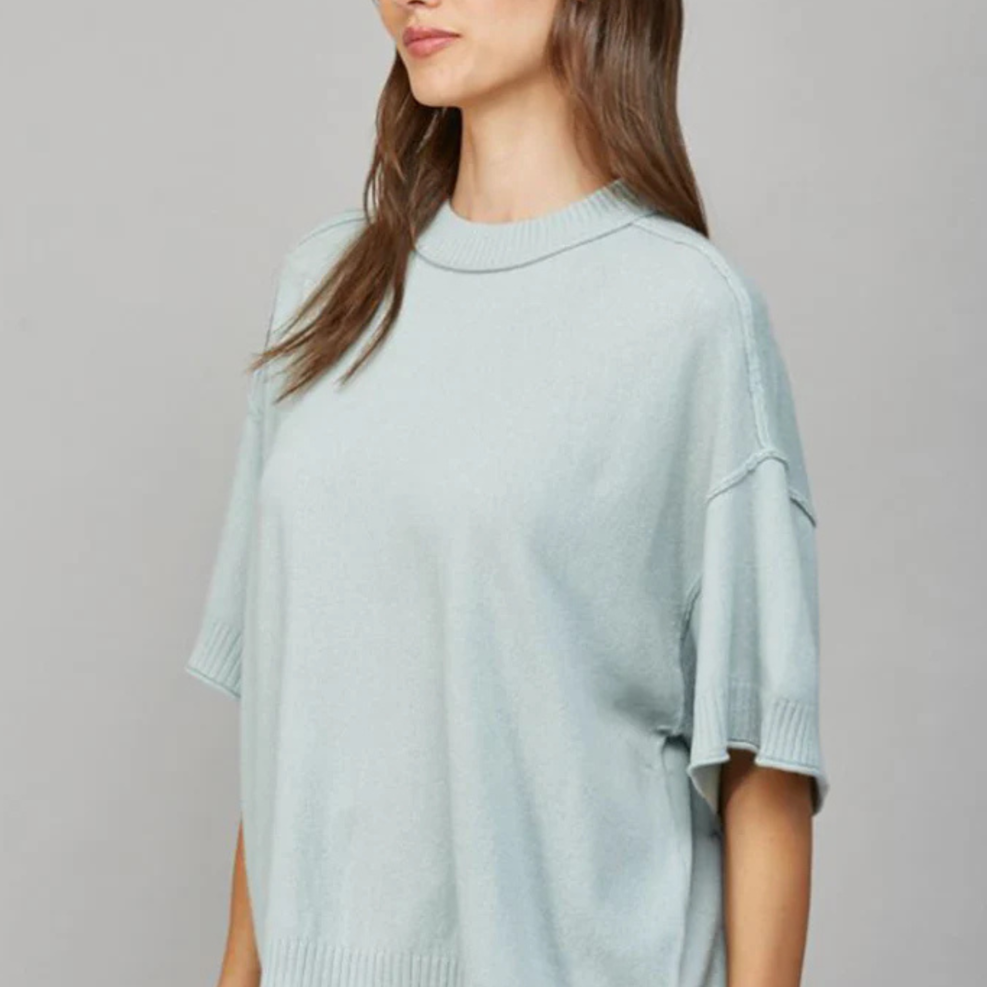 Verona Cashmere Tee-Short Sleeves-Vixen Collection, Day Spa and Women's Boutique Located in Seattle, Washington