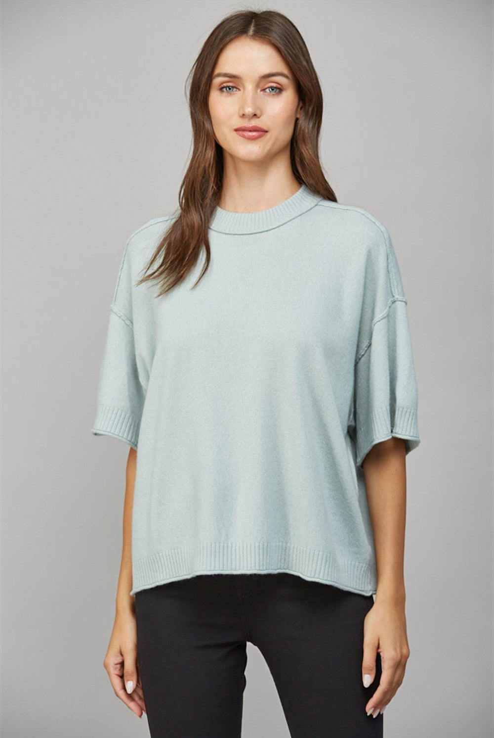 Verona Cashmere Tee-Short Sleeves-Vixen Collection, Day Spa and Women's Boutique Located in Seattle, Washington