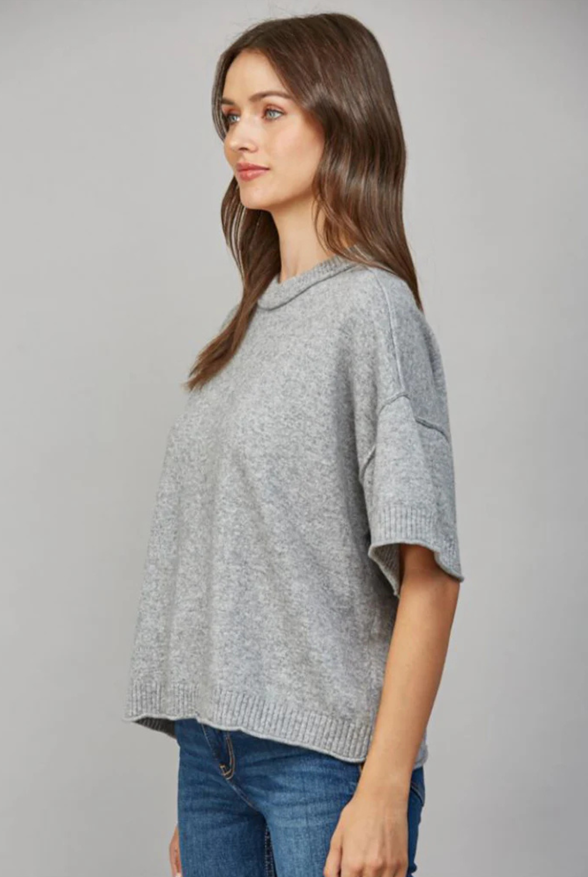 Verona Cashmere Tee-Short Sleeves-Vixen Collection, Day Spa and Women's Boutique Located in Seattle, Washington