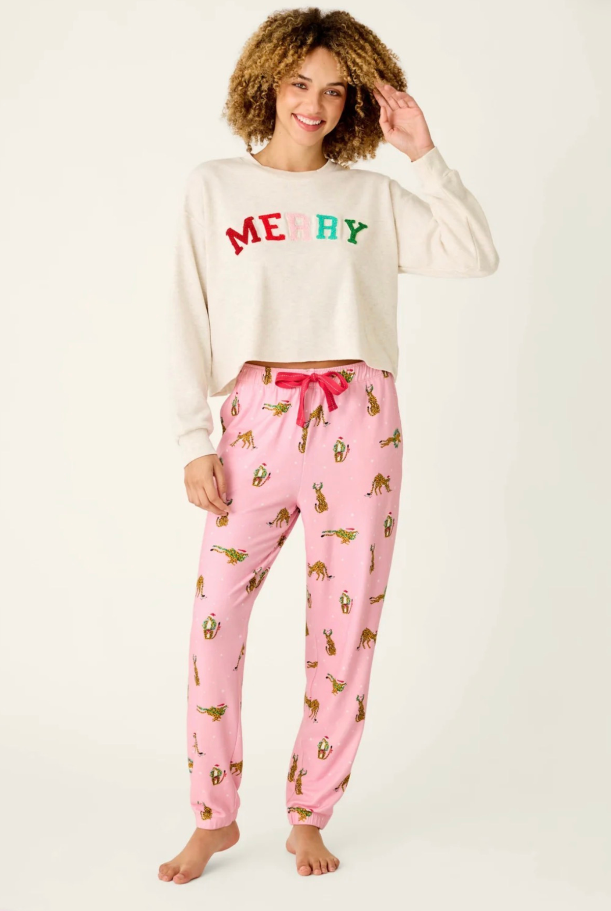 Very Merry Joggers-Loungewear Bottoms-Vixen Collection, Day Spa and Women's Boutique Located in Seattle, Washington