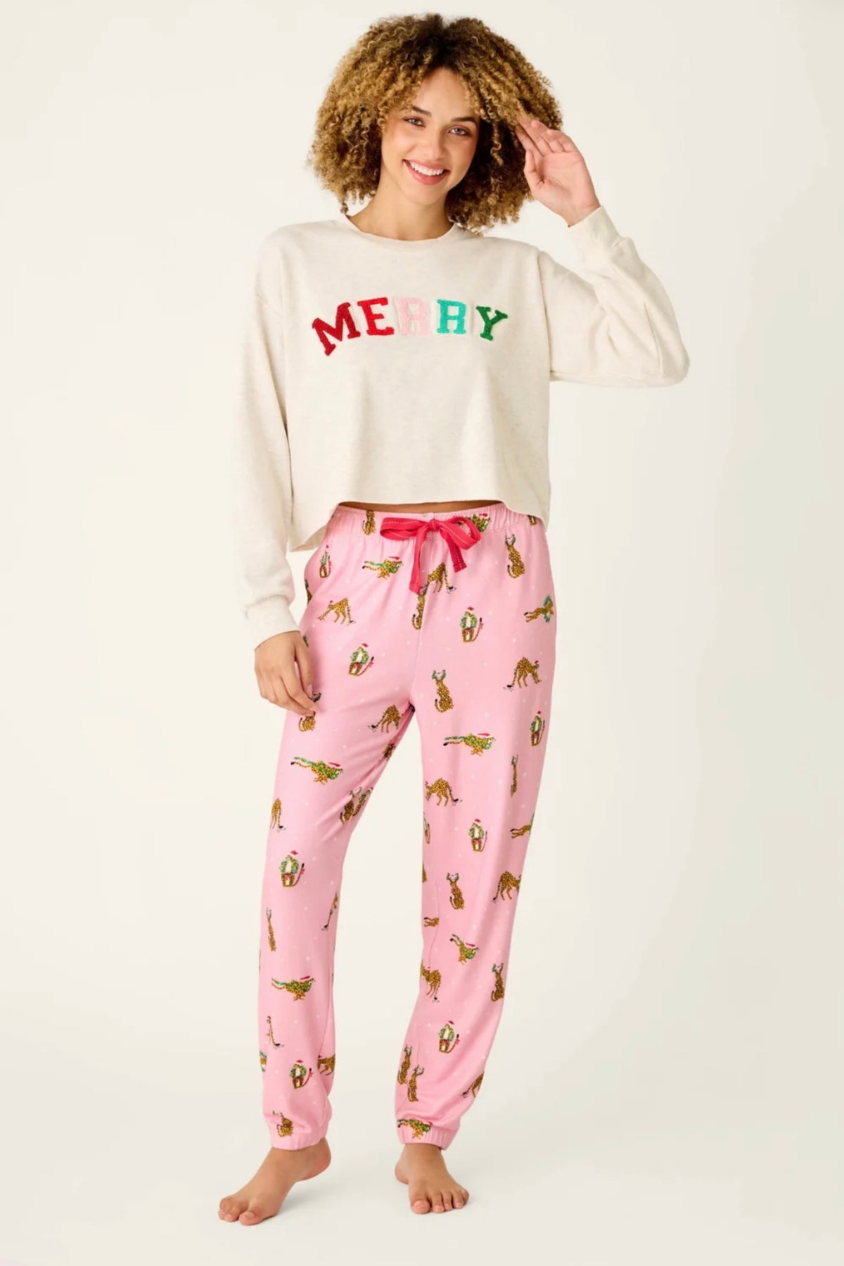 Very Merry Joggers-Loungewear Bottoms-Vixen Collection, Day Spa and Women's Boutique Located in Seattle, Washington