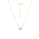 Aqua Chalcedony Oval Pendant-Necklaces-Vixen Collection, Day Spa and Women's Boutique Located in Seattle, Washington