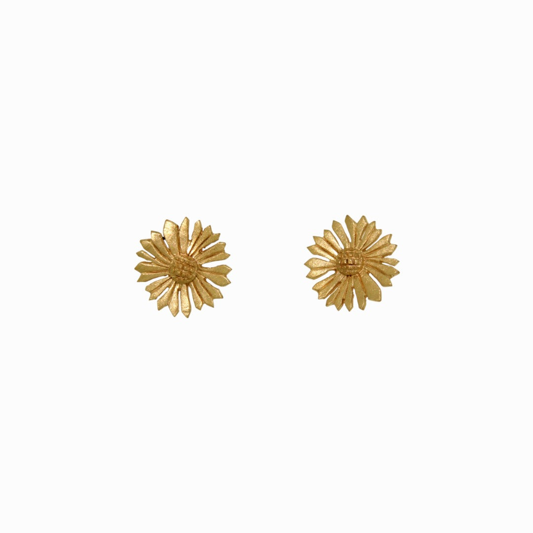 Gold Flower Post Earrings-Earrings-Vixen Collection, Day Spa and Women's Boutique Located in Seattle, Washington