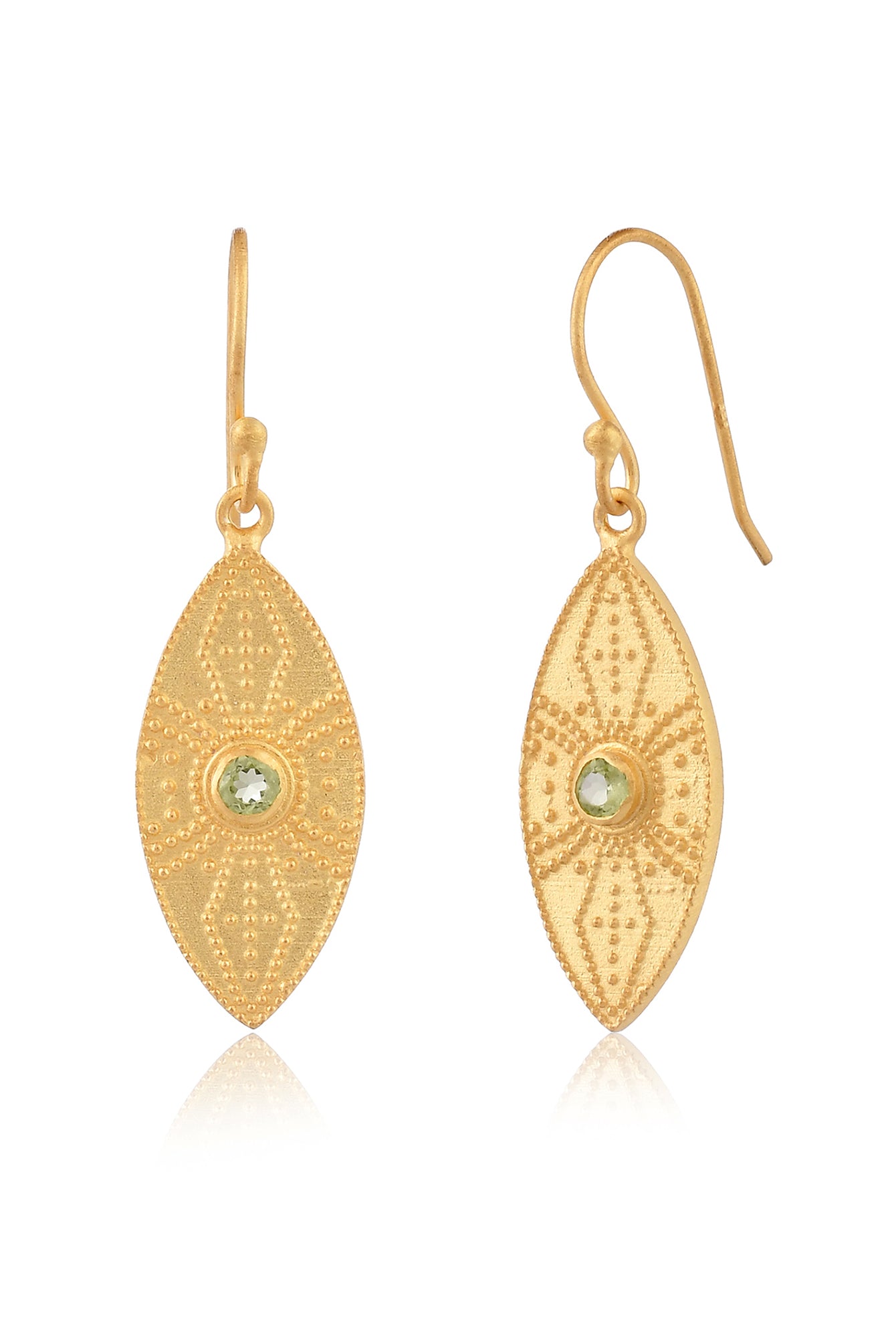 Peridot Ellipse Earrings-Earrings-Vixen Collection, Day Spa and Women's Boutique Located in Seattle, Washington
