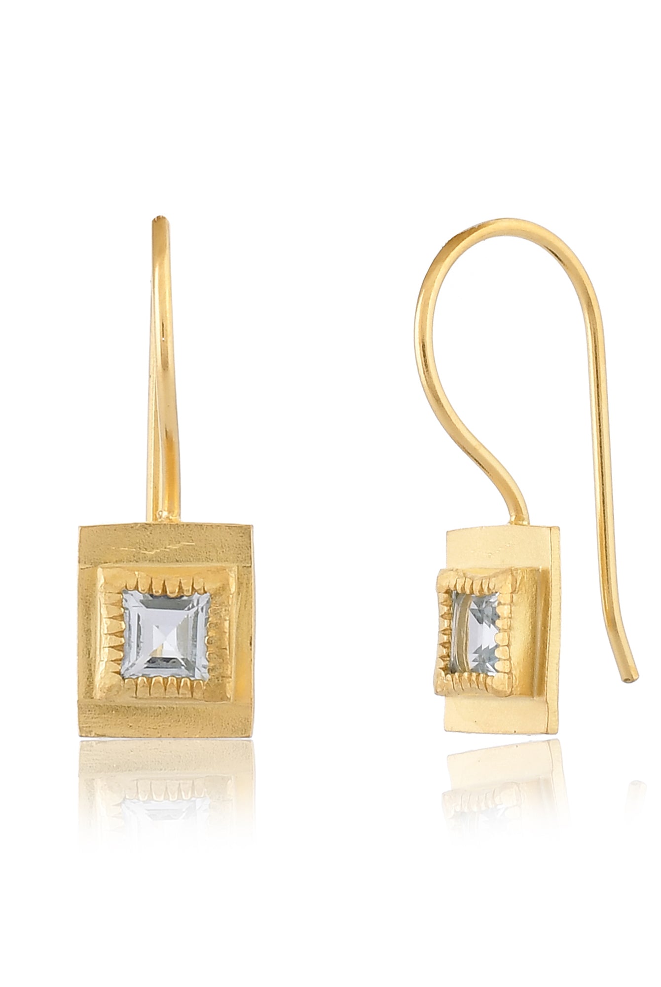 Blue Topaz Earrings-Earrings-Vixen Collection, Day Spa and Women's Boutique Located in Seattle, Washington