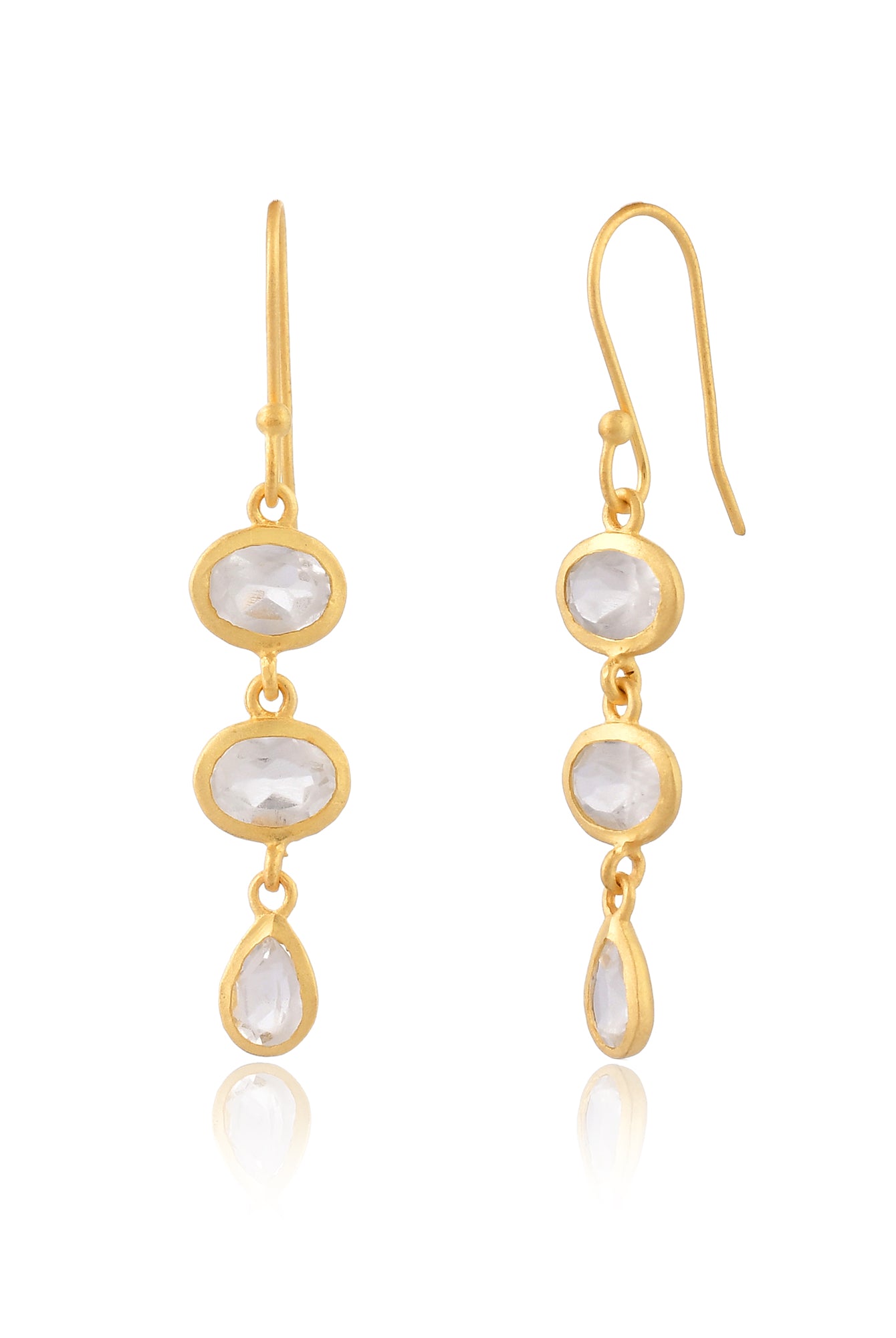 Green Amethyst Oval Earrings-Earrings-Vixen Collection, Day Spa and Women's Boutique Located in Seattle, Washington