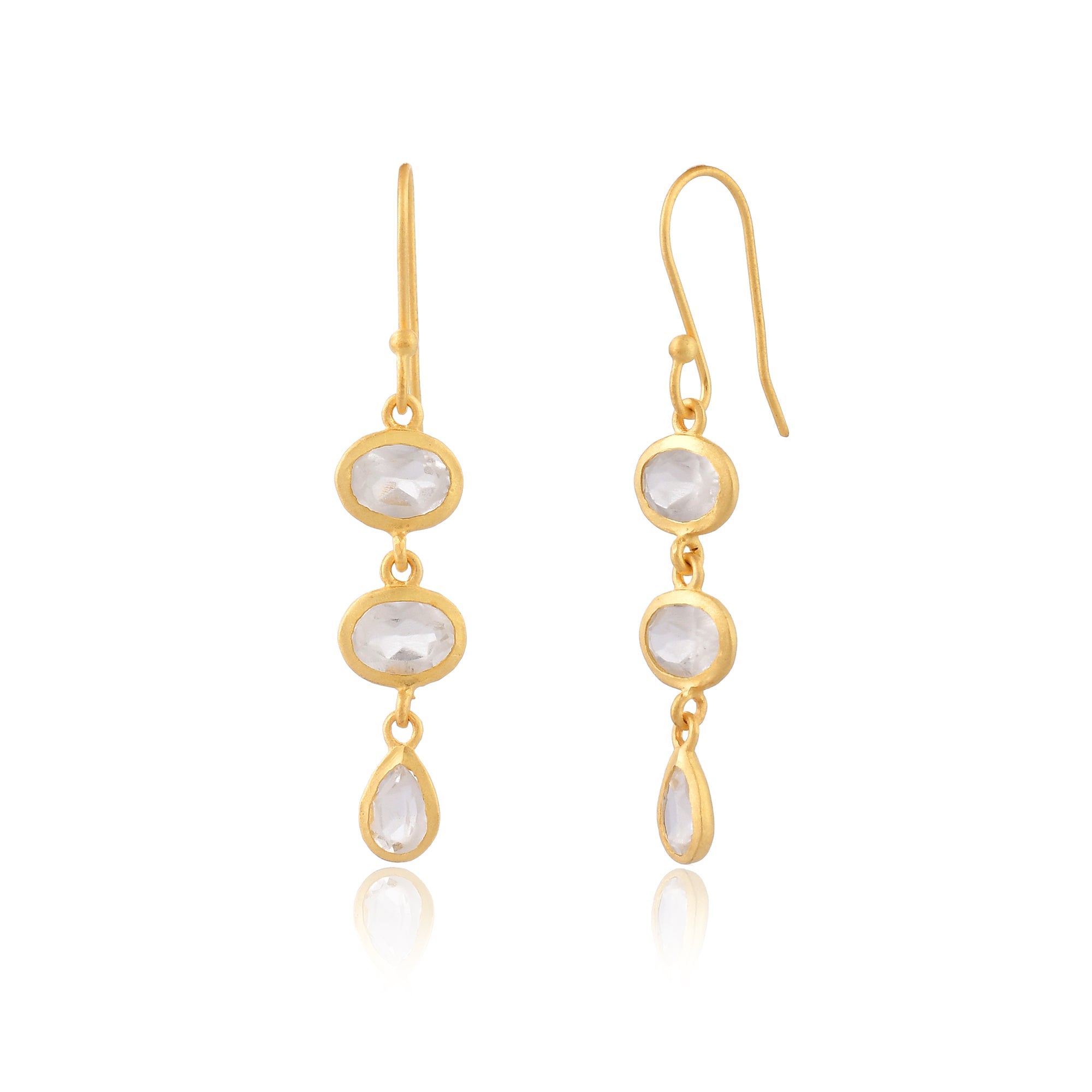 Green Amethyst Oval Earrings-Earrings-Vixen Collection, Day Spa and Women's Boutique Located in Seattle, Washington