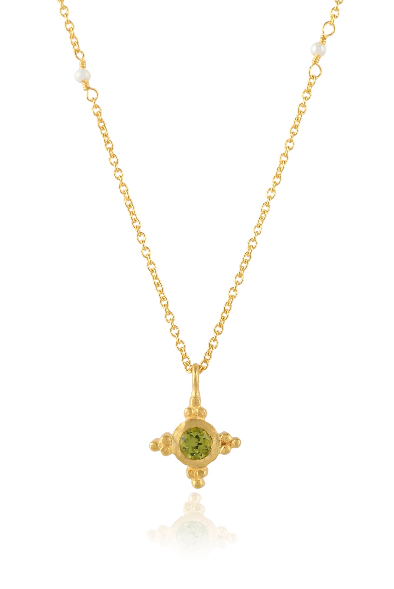 Peridot Flower Pendant-Necklaces-Vixen Collection, Day Spa and Women's Boutique Located in Seattle, Washington