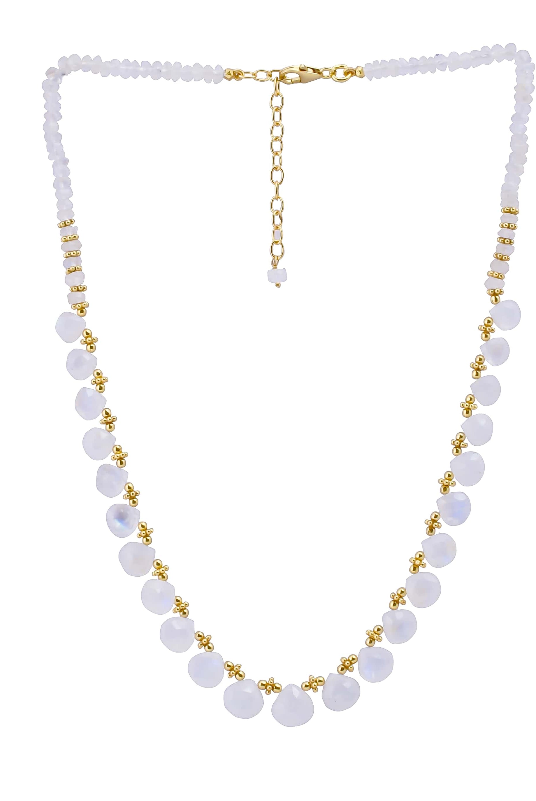 Rainbow Moonstone Beaded Necklace-Necklaces-Vixen Collection, Day Spa and Women's Boutique Located in Seattle, Washington