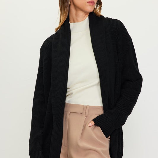 Move the Needle Shawl Cardigan-Sweaters-Vixen Collection, Day Spa and Women's Boutique Located in Seattle, Washington
