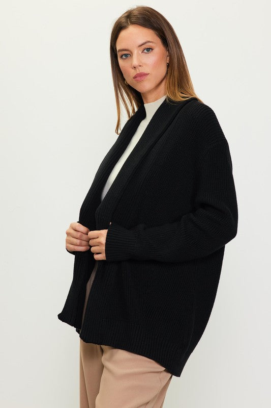 Move the Needle Shawl Cardigan-Sweaters-Vixen Collection, Day Spa and Women's Boutique Located in Seattle, Washington