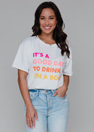 Drink On A Boat Tee-Short Sleeves-Vixen Collection, Day Spa and Women's Boutique Located in Seattle, Washington