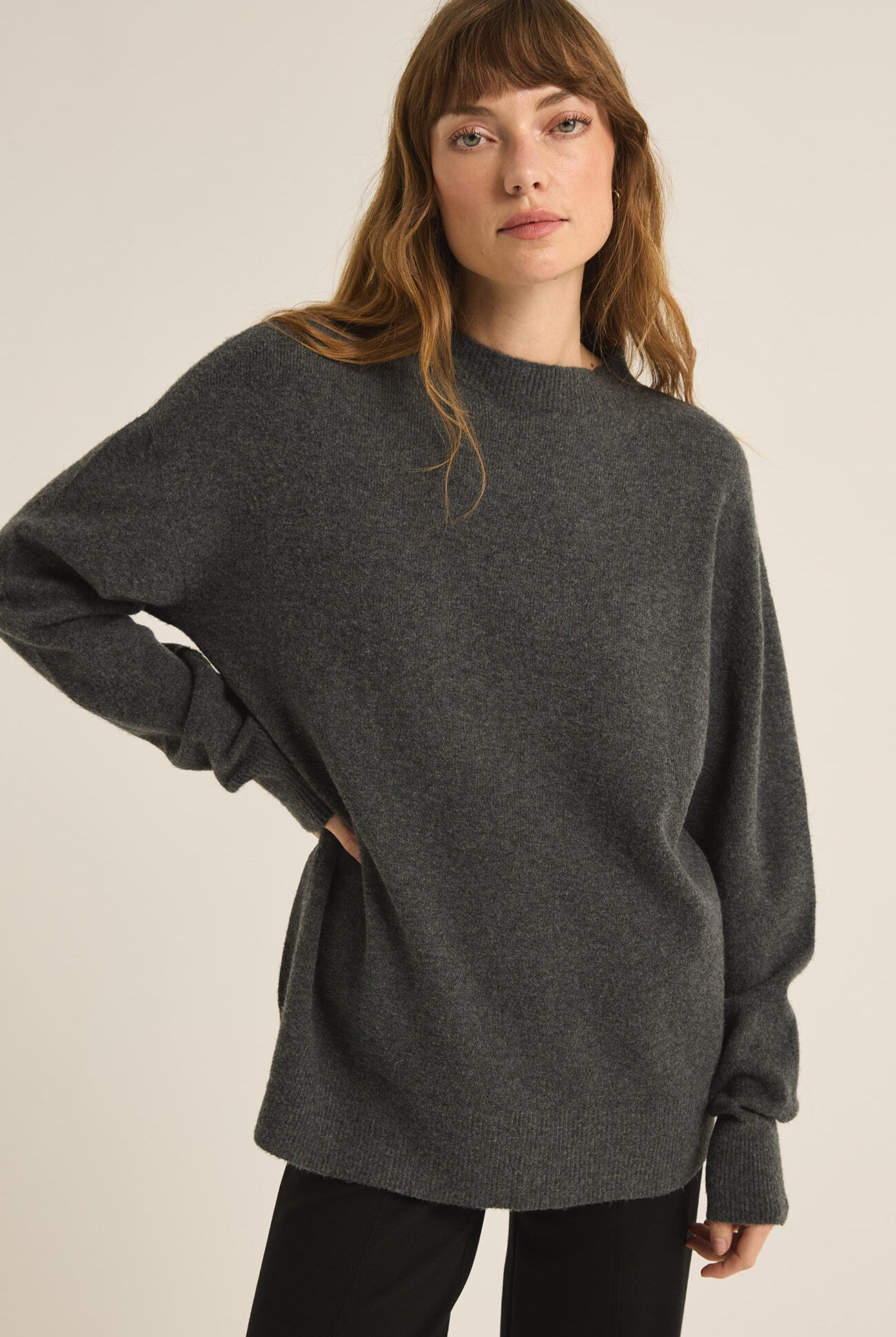 Gia Crew Neck Sweater-Sweaters-Vixen Collection, Day Spa and Women's Boutique Located in Seattle, Washington