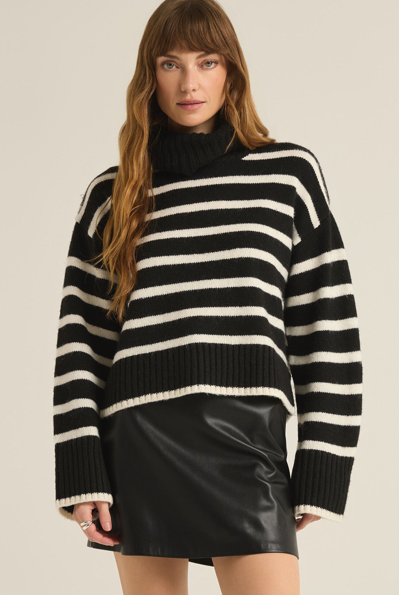 Josephine Stripe Sweater-Sweaters-Vixen Collection, Day Spa and Women's Boutique Located in Seattle, Washington