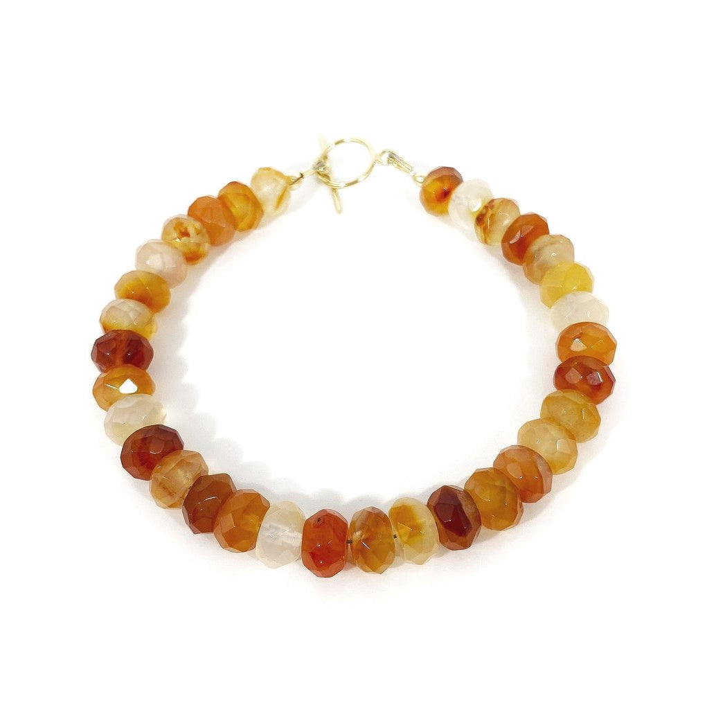 Luxe: Faceted Carnelian Bracelet-Bracelets-Vixen Collection, Day Spa and Women's Boutique Located in Seattle, Washington