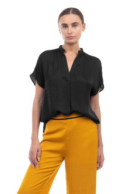 Mindy Top Naturals-Short Sleeves-Vixen Collection, Day Spa and Women's Boutique Located in Seattle, Washington