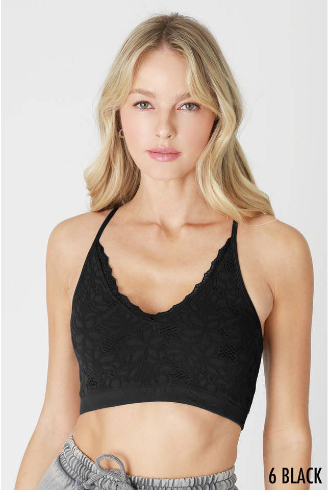 Lace Luxe V Neck Bralette-Bras-Vixen Collection, Day Spa and Women's Boutique Located in Seattle, Washington