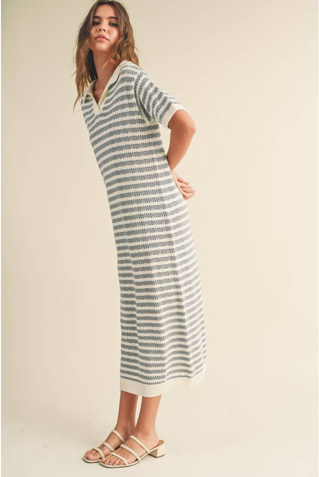 Seaside Knit Dress-Dresses-Vixen Collection, Day Spa and Women's Boutique Located in Seattle, Washington