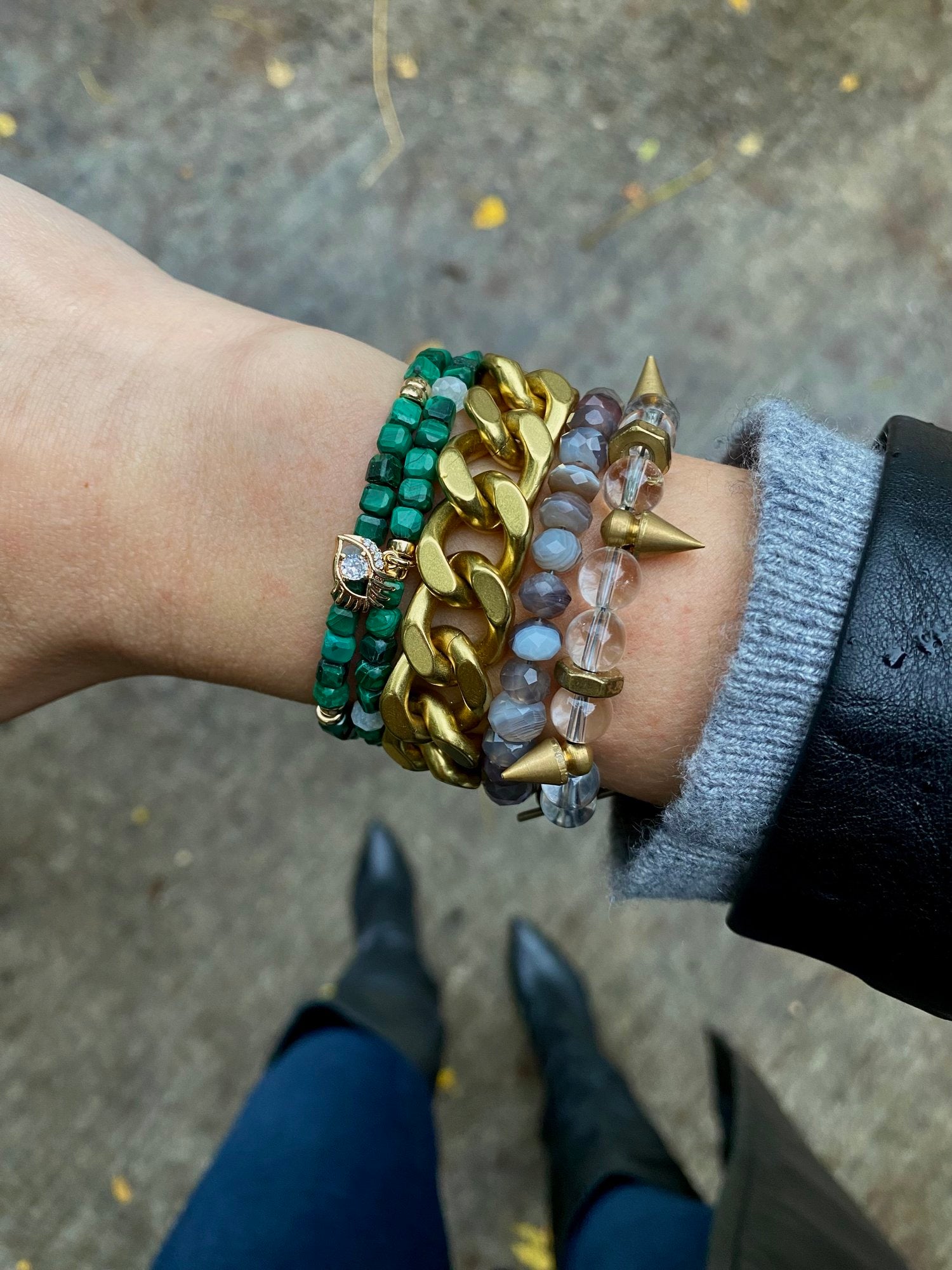 On Point: Rock Crystal Quartz Bracelet-Bracelets-Vixen Collection, Day Spa and Women's Boutique Located in Seattle, Washington