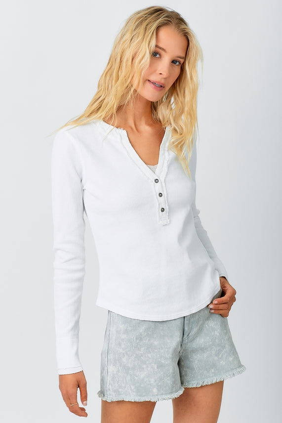 Brynn Thermal Henley Top-Long Sleeves-Vixen Collection, Day Spa and Women's Boutique Located in Seattle, Washington