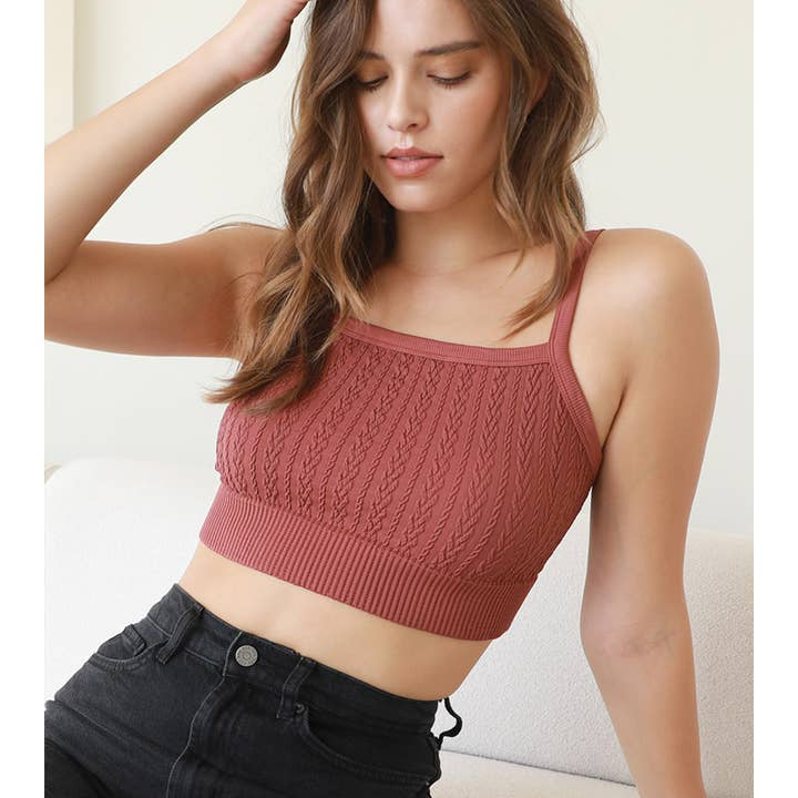 Cozy Cable Knit Bralette-Bras-Vixen Collection, Day Spa and Women's Boutique Located in Seattle, Washington