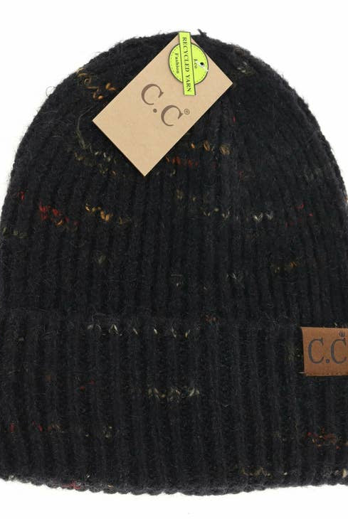 C.C. Beanie Marble Knit Cuff Beanie-Hats-Vixen Collection, Day Spa and Women's Boutique Located in Seattle, Washington