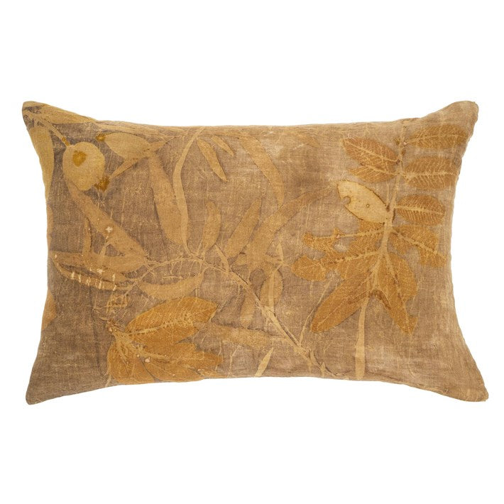 Linen Eco Print Pillow-Pillows-Vixen Collection, Day Spa and Women's Boutique Located in Seattle, Washington