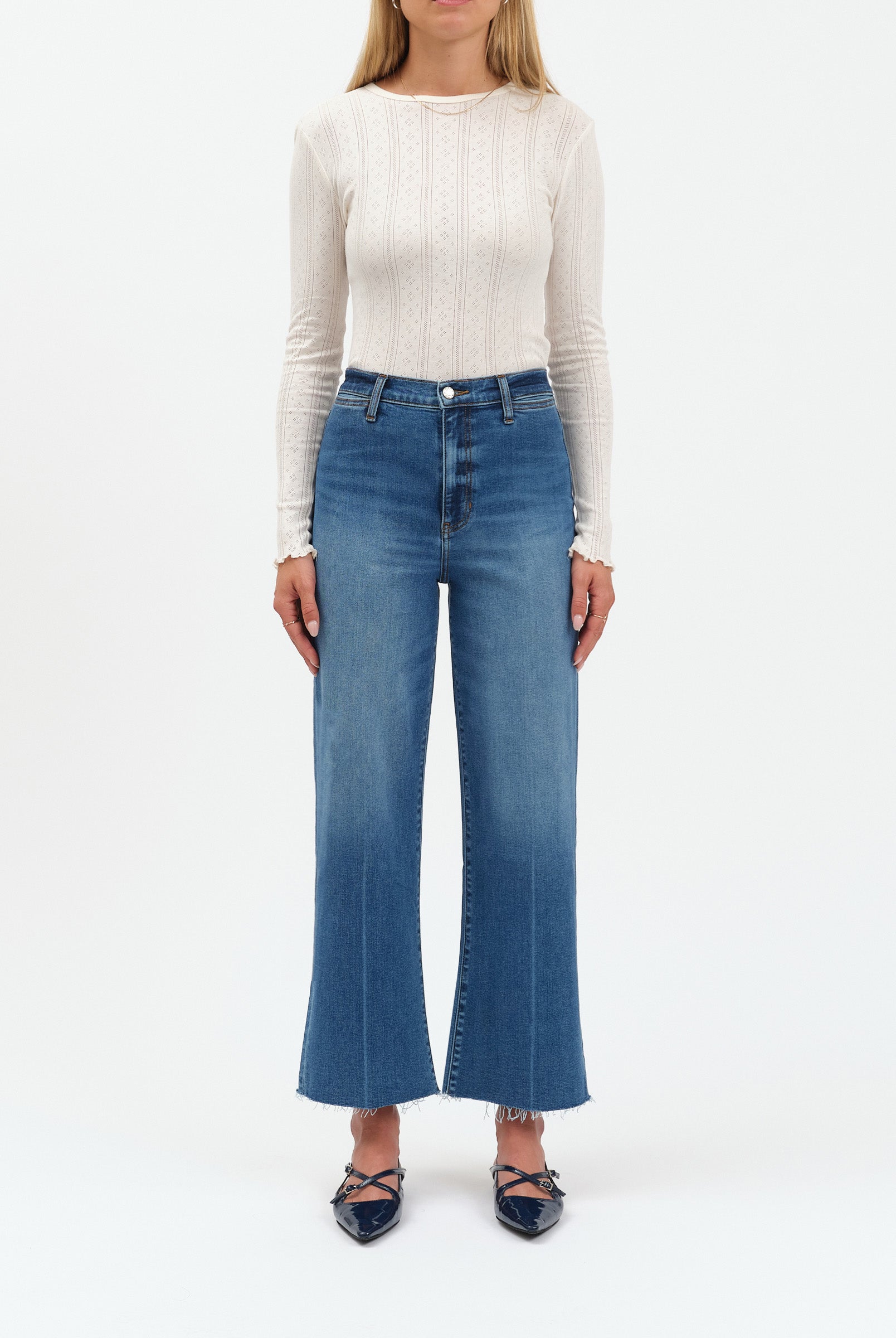 Pleaser High Rise Wide Ankle With Welt Pocket-Denim-Vixen Collection, Day Spa and Women's Boutique Located in Seattle, Washington