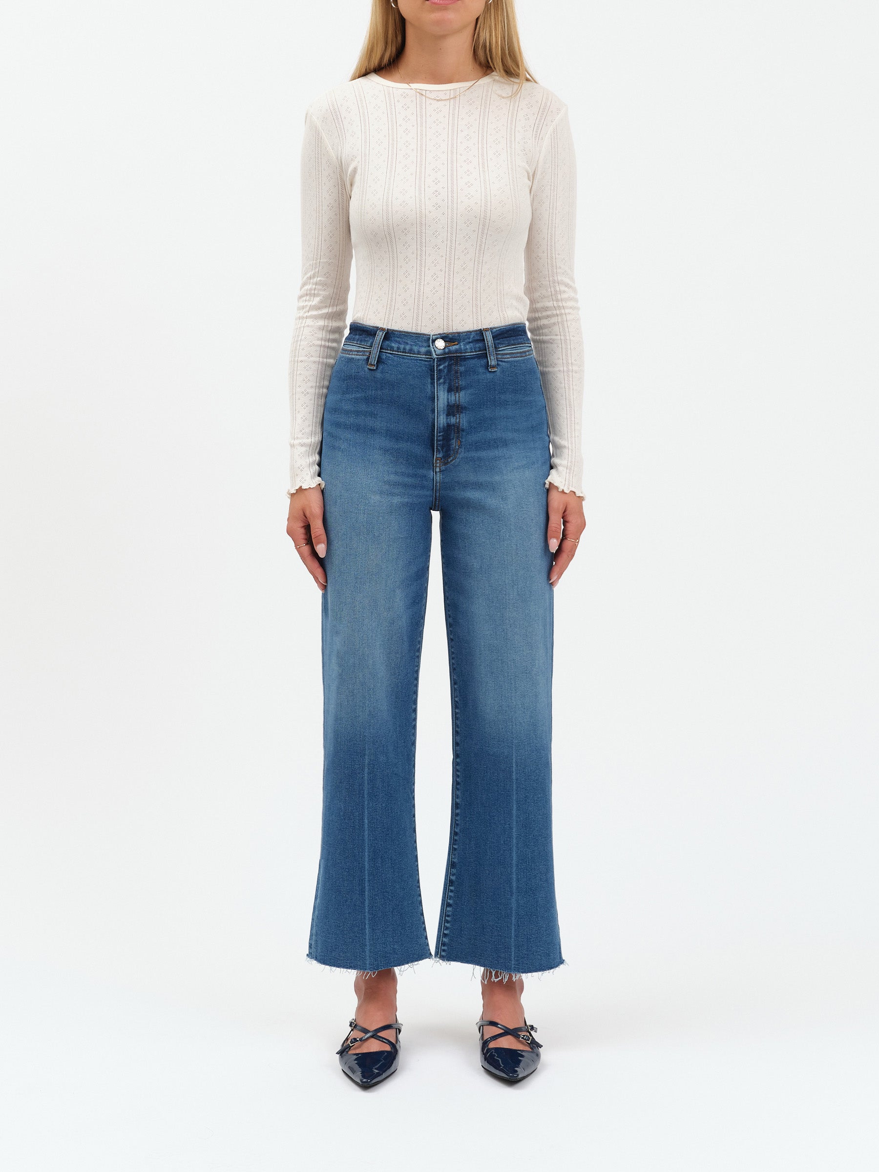 Pleaser High Rise Wide Ankle With Welt Pocket-Denim-Vixen Collection, Day Spa and Women's Boutique Located in Seattle, Washington