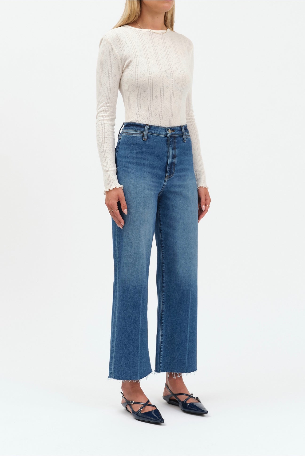 Pleaser High Rise Wide Ankle With Welt Pocket-Denim-Vixen Collection, Day Spa and Women's Boutique Located in Seattle, Washington